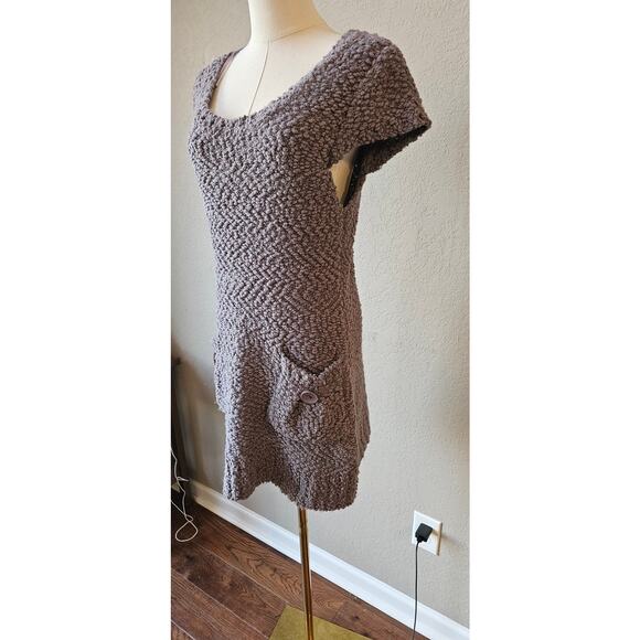 Kroshetta by Papillon Chunky Knit Sweater Mini Dress & Fringe Hem Scarf Set Med - Picture 6 of 10